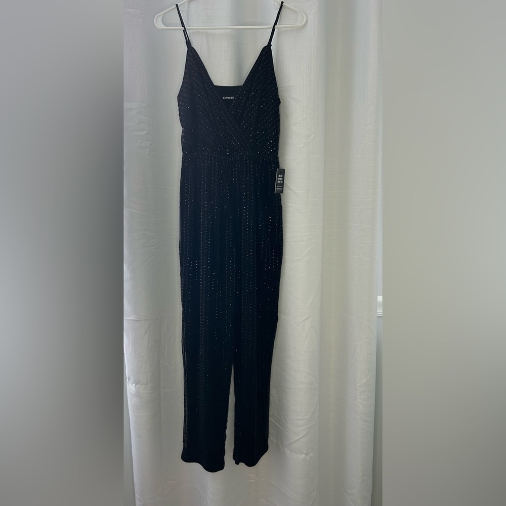 Express women's romper black sequined. Size: XS. NWT never worn!